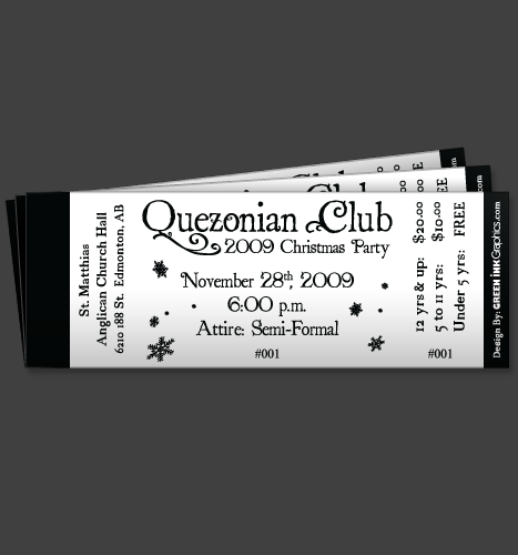 Print, Illustration: Quezonian Club Tickets