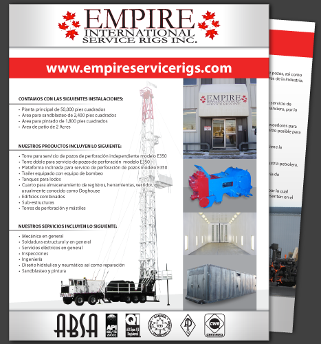 Print, Illustration, Photo Manipulation: Empire Service Rigs Flyer (Front)