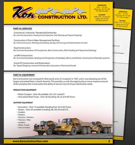 Print, Illustration, Photo Manipulation: Kon Construction Sales Booklet