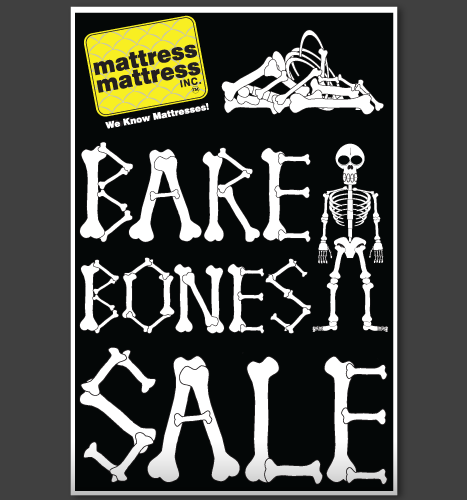 Print, Illustration: Bare Bones Sale Sign