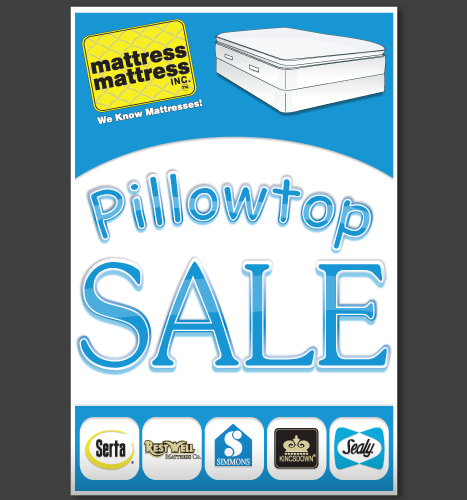 Logo Re-Creation, Print, Illustration: Pillowtop Sale Sign