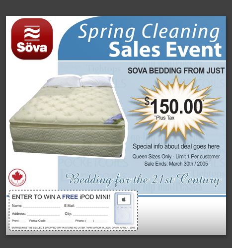 Print, Photo Manipulation, Illustration: Spring Cleaning Sales Event Flyer - Back.